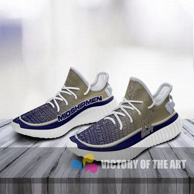Colorful Line Words Navy Midshipmen Yeezy Shoes