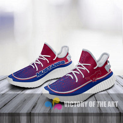 Colorful Line Words SMU Mustangs Yeezy Shoes