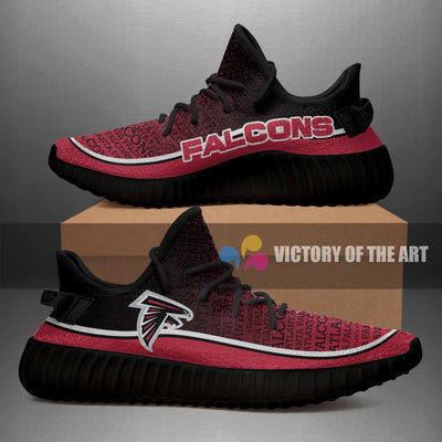 Colorful Line Words Atlanta Falcons Yeezy Shoes