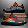 Colorful Line Words Miami Dolphins Yeezy Shoes