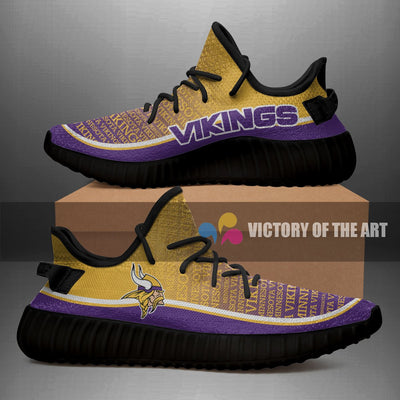 Colorful Line Words Minnesota Vikings Yeezy Shoes