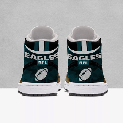 Simple Camo Logo Philadelphia Eagles Jordan Sneakers