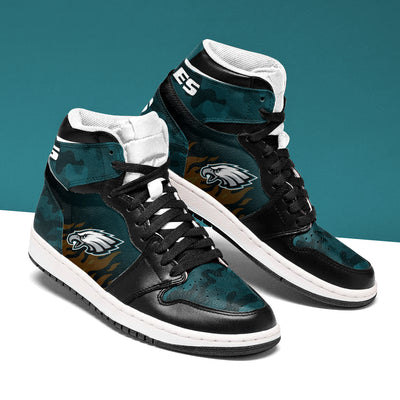 Simple Camo Logo Philadelphia Eagles Jordan Sneakers