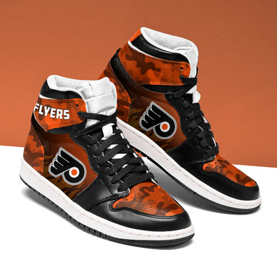 Simple Camo Logo Philadelphia Flyers Jordan Sneakers
