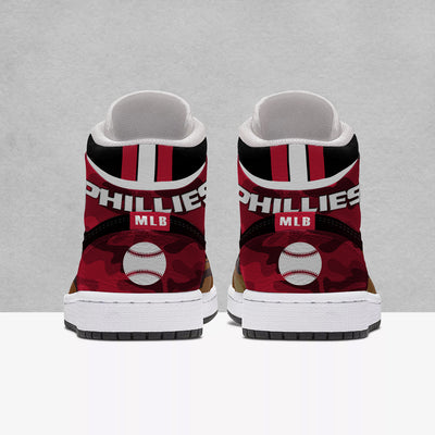 Simple Camo Logo Philadelphia Phillies Jordan Sneakers