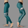 Through Great Logo Spread Body Striped Circle Philadelphia Eagles Leggings