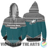 Simple Color Floral Philadelphia Eagles Hoodie