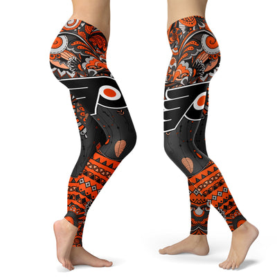 Boho Philadelphia Flyers Leggings With Fantastic Art