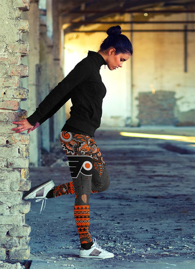 Boho Philadelphia Flyers Leggings With Fantastic Art