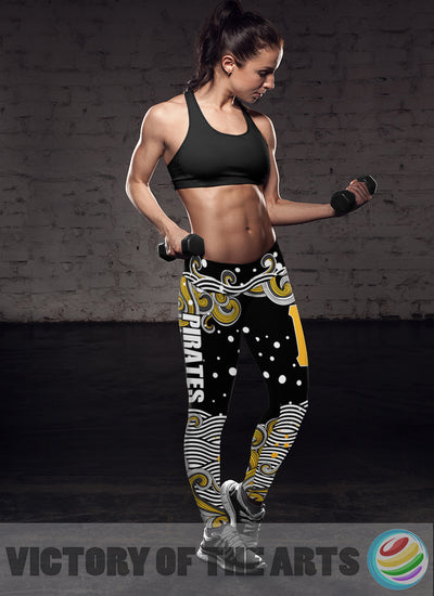 Great Summer With Wave Pittsburgh Pirates Leggings