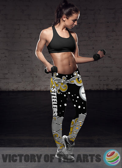 Great Summer With Wave Pittsburgh Steelers Leggings