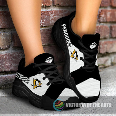 Colorful Logo Pittsburgh Penguins Chunky Sneakers