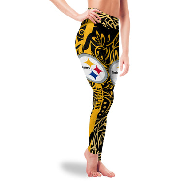 Curly Line Charming Daily Fashion Pittsburgh Steelers Leggings