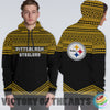 Simple Color Floral Pittsburgh Steelers Hoodie