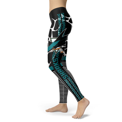 Cool Air Lighten Attractive Kind San Jose Sharks Leggings