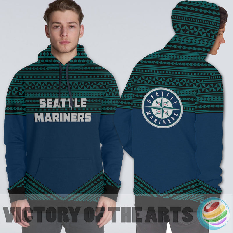 Simple Color Floral Seattle Mariners Hoodie