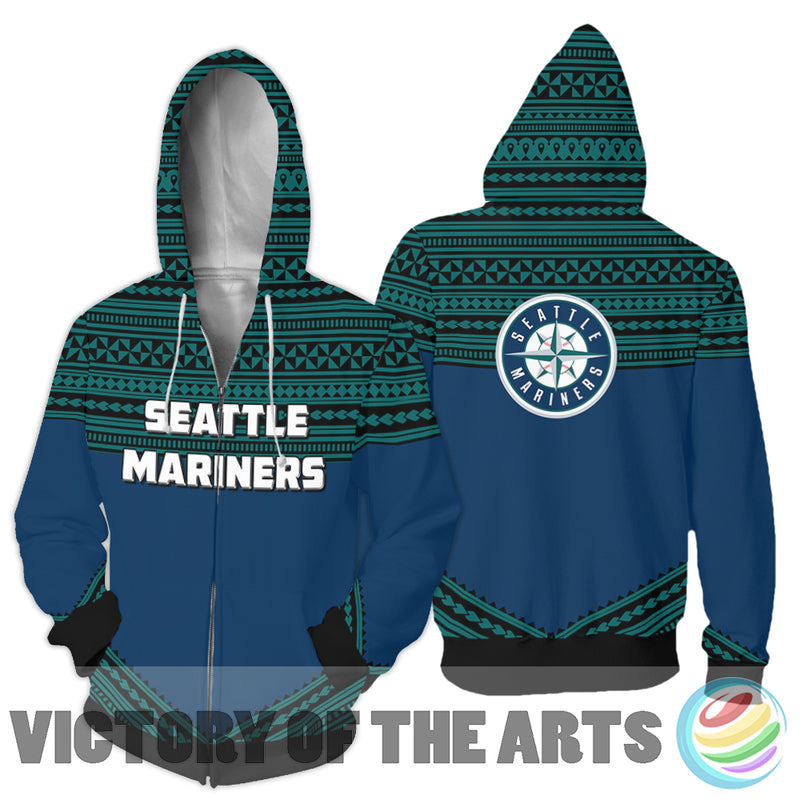 Simple Color Floral Seattle Mariners Hoodie
