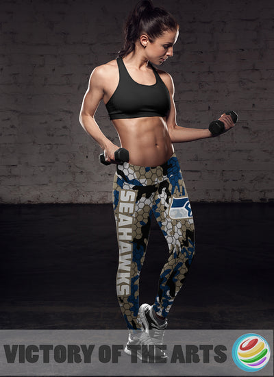 Inspired Hex Camo Seattle Seahawks Leggings Shop