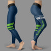 Great Logo Spread Body Striped Circle Seattle Seahawks Leggings