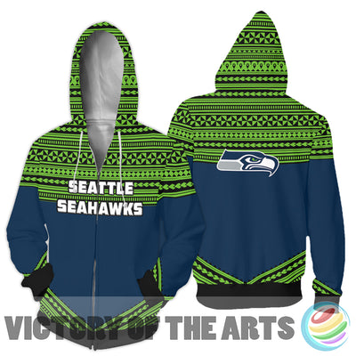 Simple Color Floral Seattle Seahawks Hoodie