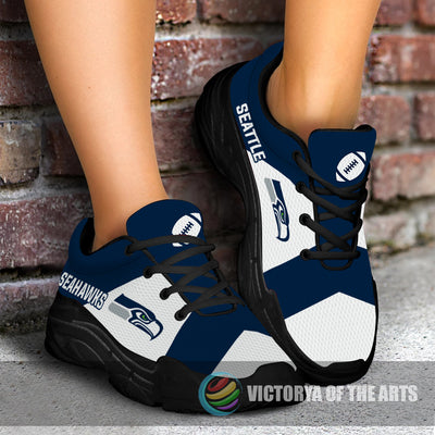 Colorful Logo Seattle Seahawks Chunky Sneakers