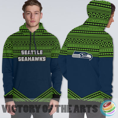 Simple Color Floral Seattle Seahawks Hoodie