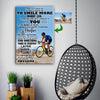 Smile More - Worry Less - Today Is A Good Day Cycling Custom Canvas Print