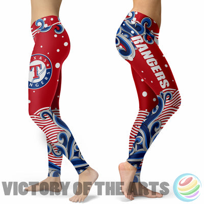 Great Summer With Wave Texas Rangers Leggings