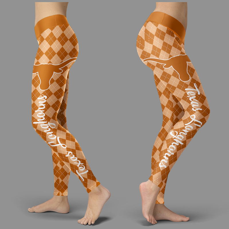 Cosy Seamless Border Wonderful Texas Longhorns Leggings