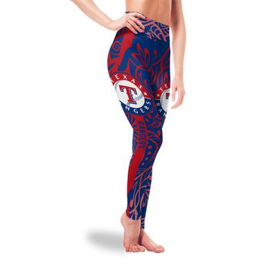 Curly Line Charming Daily Fashion Texas Rangers Leggings