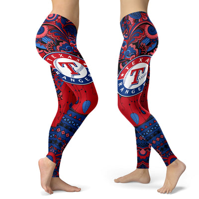 Boho Texas Rangers Leggings With Fantastic Art