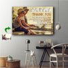 Thank You For Teaching Me To Fishing Father Family Custom Canvas Print