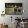 Thank You For Teaching Me To Ride A Horse Mother Family Custom Canvas Print