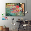 Thank You For Teaching Me To Swim Mother Family Custom Canvas Print