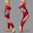 Straight Cute Beautiful Attractive Washington Nationals Leggings