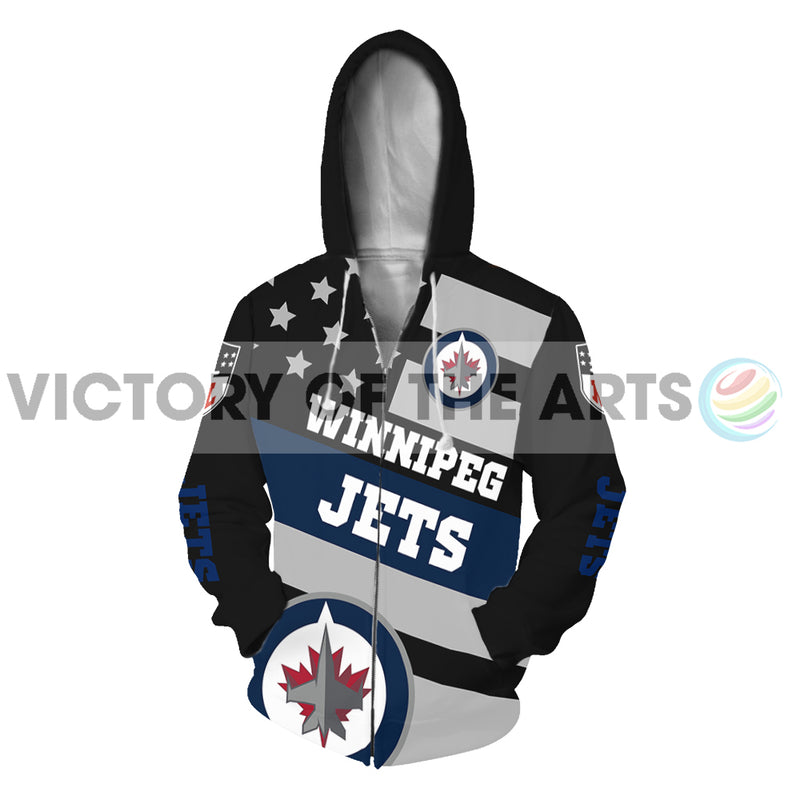 Proud Of American Stars Winnipeg Jets Hoodie