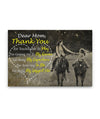 Thank You For Teaching Me To Ride A Horse Mother Family Custom Canvas Print