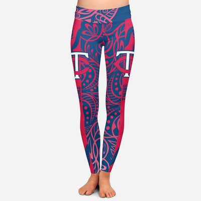 Curly Line Charming Daily Fashion Minnesota Twins Leggings