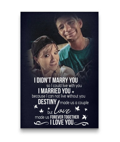 Happy Couple Love is patient, love is kind Custom Canvas Print