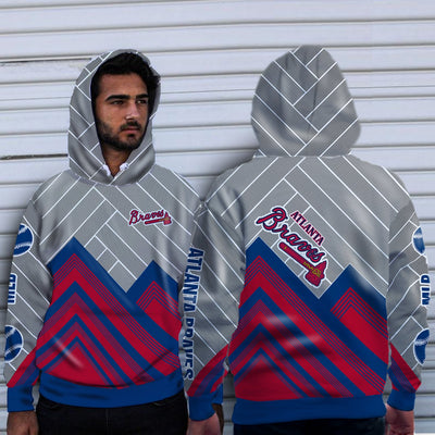 Fashion Cross Line Atlanta Braves Hoodie