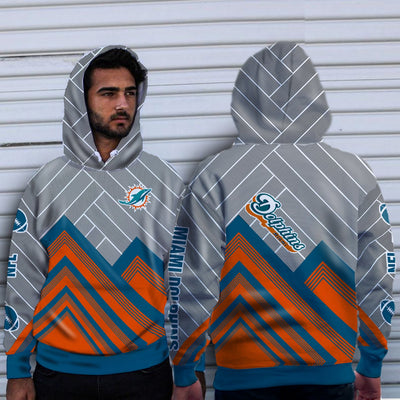 Fashion Cross Line Miami Dolphins Hoodie