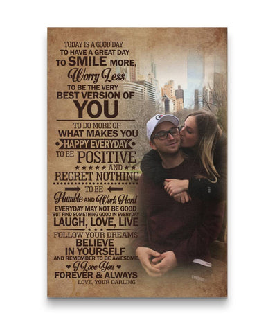 To Be The Very Best Version Of You Love City Couple Canvas Print
