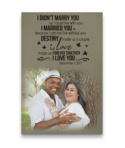 Love Anniversary Gift Destiny Couple Together Custom Canvas Print