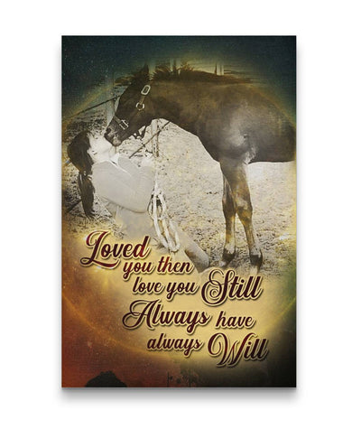 Loved You Then - Always Will Kissing Horse Canvas Print