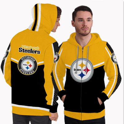 Colorful Gorgeous Fitting Pittsburgh Steelers Zip Hoodie