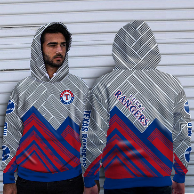 Fashion Cross Line Texas Rangers Hoodie