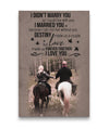 Sweet Destiny Couple Riding Horse Love Forever Together Custom Canvas Print