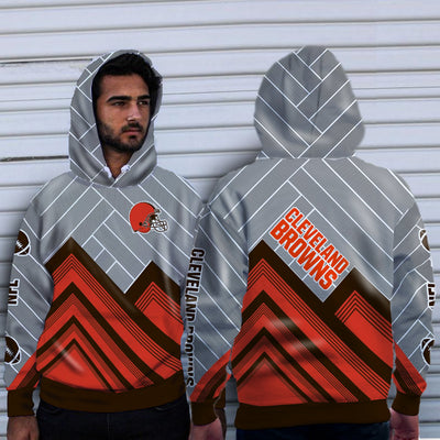 Fashion Cross Line Cleveland Browns Hoodie