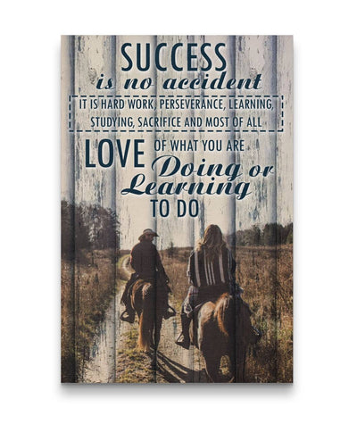 Success Is No Accident Horse Custom Canvas Print