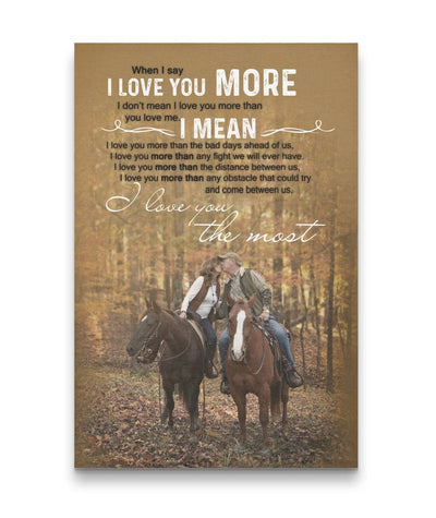 I Love You The Most Sweet Kiss Couple In The Forest Canvas Print